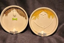 Set Of 2 Vintage Fitz & Floyd Unique Beautiful Miniature Dish Made in Japan...
