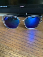 MAUI JIM VIOLET LAKE MJ843-11 Grey/Blue Hawaii Polarized Titanium Sunglasses