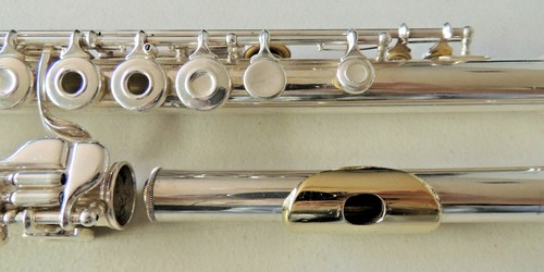 Gemeinhardt 3SB Custom Silver Flute Ser 707876 Gold Lip Plate Good Condition - Picture 6 of 12