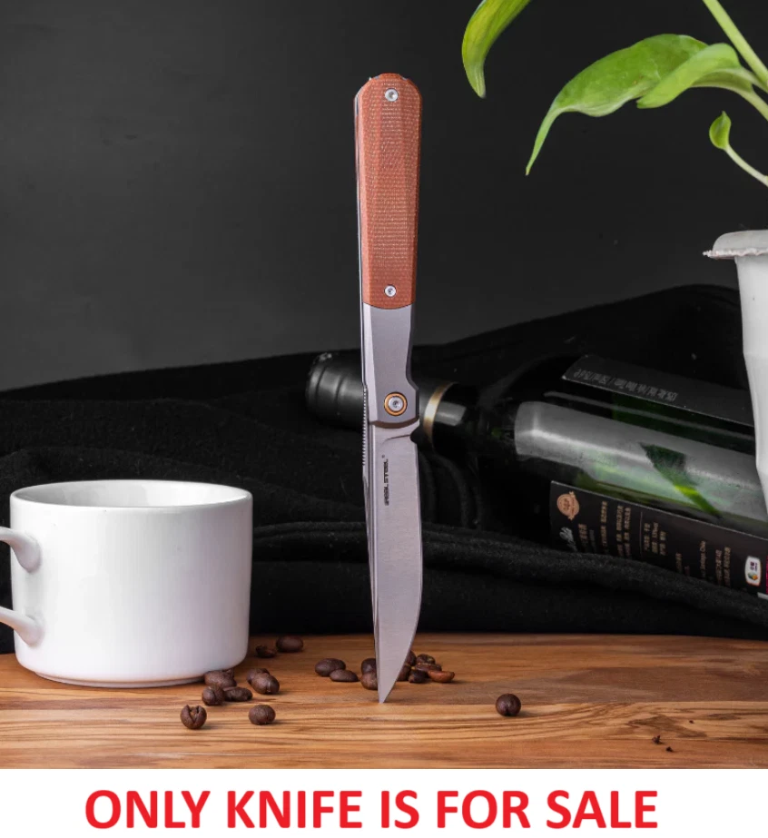 Real Steel Barlow Folding Knife 3.25" S35VN Steel Blade Titanium/Micarta Handle - Image 3 of 4