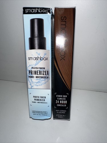 Smashbox Studio Skin 24 Hour Concealer Dark Warm Golden& Primerizer Photo Finish - Picture 2 of 6