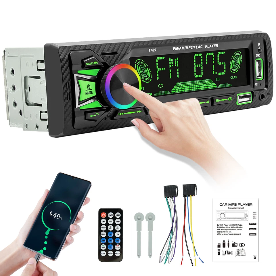 Estereos Para Carros Bluetooth Auto Estereo MP3 Radios Con Bluetooth Carro Coche - Image 2 of 4