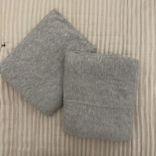 Pottery Barn Teen Set 2 Favorite Tee Organic Standard Pillowcases Heathered Gray