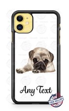 Linda Funda Teléfono Personalizada Pet Pug Perro Para iPhone 14 Samsung s23 Google
