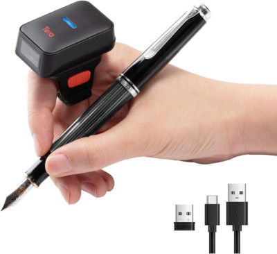 Pro Extreme Wireless QR Barcode Scanner - Fast, Mini, Bluetooth Finger Reader