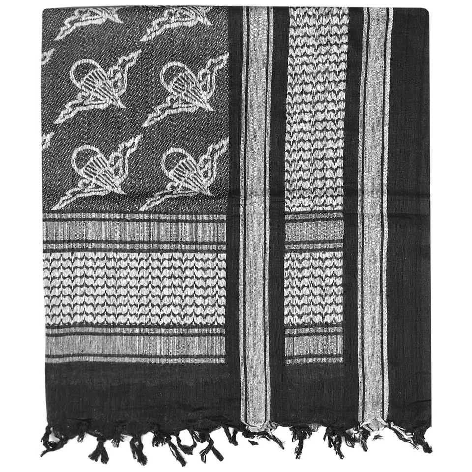 Mil-Tec Shemagh Écharpe Paratrooper Bandana Foulard Armée Extérieur Noir / Blanc - Photo 1/1