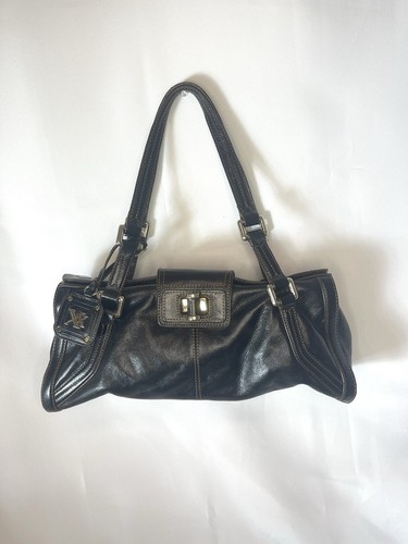 Maxx NY Leather Purse Satchel Handbag VINTAGE Espresso Black Bag Charm + Wallet