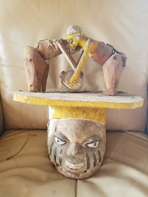 African Artifacts Authentic Wooden Ceremonial Masks