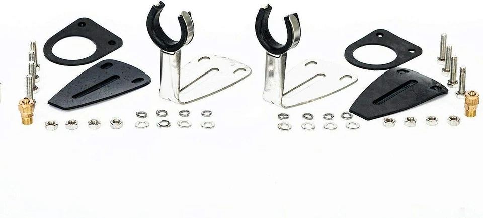 24V Air Horn 2 Chrome horn Trumpet For Man Daf Scania HGV Truck Lorry E Mark Foto 3 de 4