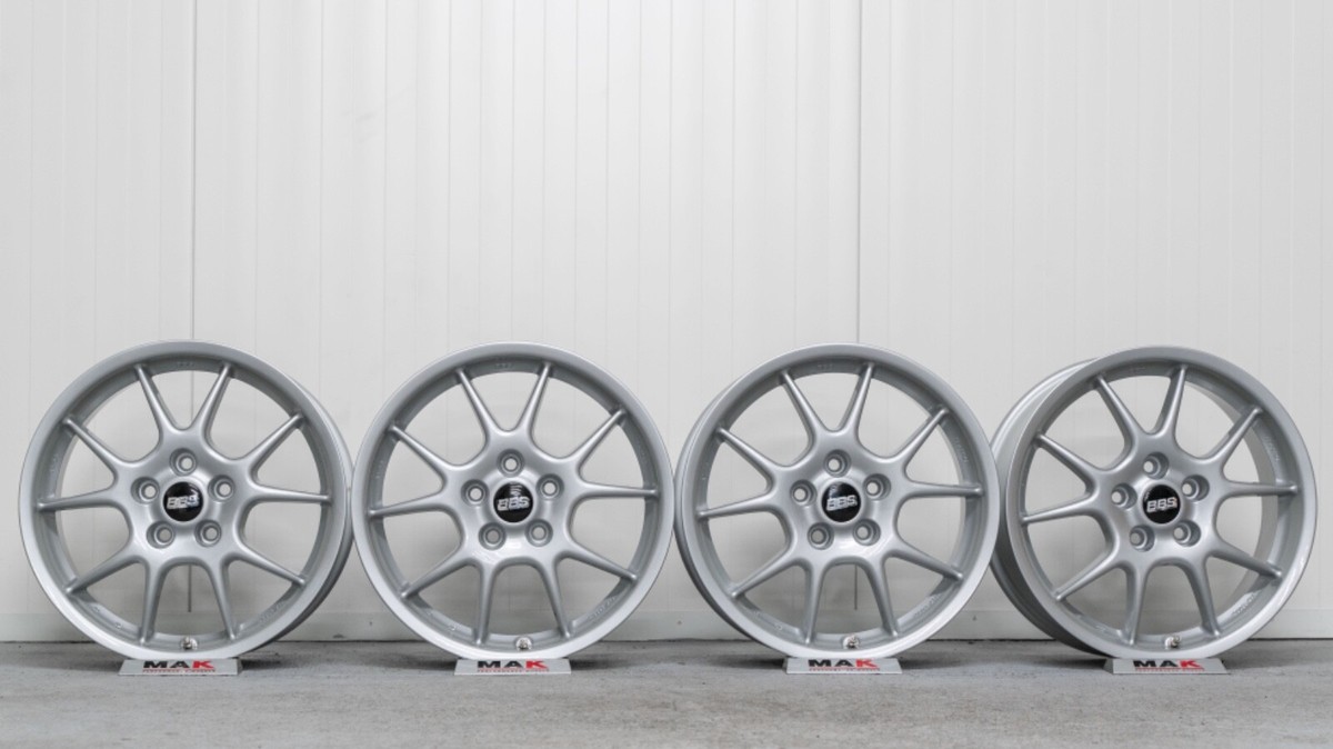 BBS RK024 R17 Alloy Wheels JDM 5x114.3 Silver | 60.1 mm Hub