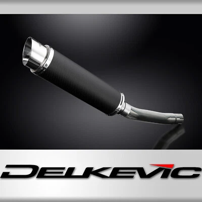 Suzuki GS500E GS500F 1989-2009 Echappement KIT-Silencieux 350mm Rond Carbone - Photo 1/4