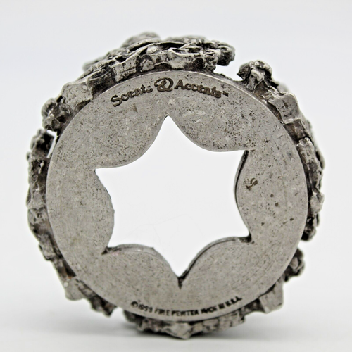 Pewter Cherubs & Angels Pair of Tealight Holders Scents & Accents 1999