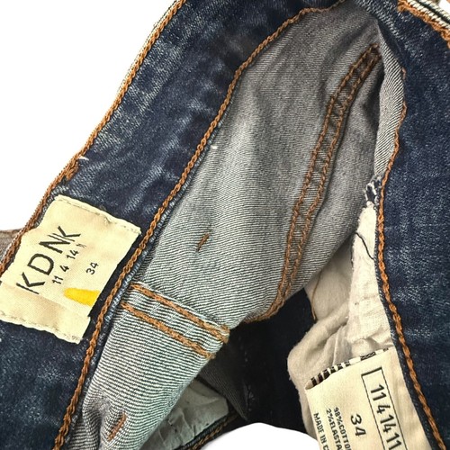 KDNK Distressed Ripped Jeans Paint Splatter Slim Fit Men Size 34 Grunge Distress - Picture 7 of 12