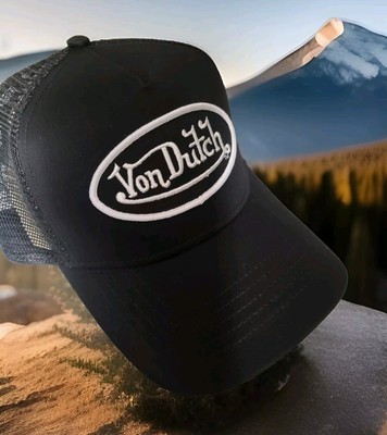 VON DUTCH Classic Trucker 51 Hat Black Embroidered Logo  display picture 3
