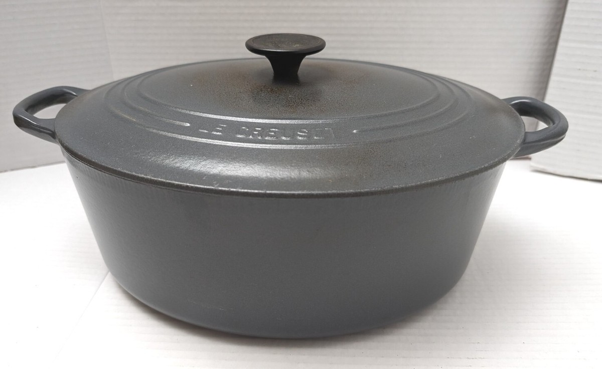 Le Creuset Enameled Cast Iron Oval No 31 Dutch Oven Gray With Lid