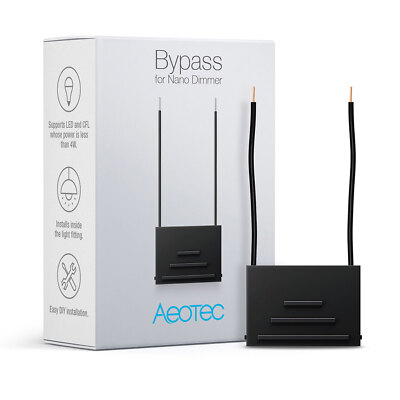 Aeotec Dimmer Bypass Black kein Flimmern bei meisten Triac Dimmern Smart Home