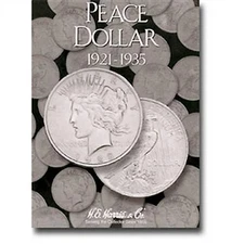 H E HARRIS 2709 Coin Folder Peace Type Dollar $1 1921-1935  Album / Book