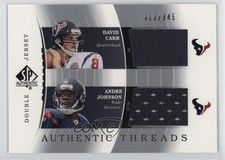 2003 SP Authentic Threads Double Jersey 12/345 David Carr Andre Johnson HOF 1t37