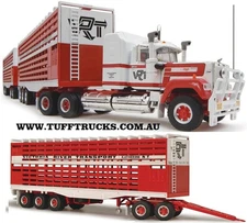 1/64 AUSTRALIAN MACK SUPERLINER VIC RIVER TRIPLE ROADTRAIN HIGHWAY REPLICAS