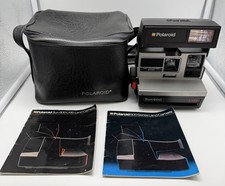 VTG Polaroid Sun 600 LMS Instant Film Camera Land Camera Case Manual UNTESTED