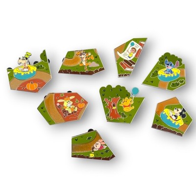 Disney Winnie the Pooh コースター 4枚セット 2026 WDW Attraction Map Puzzle Pin The Many Adventures Of Winnie