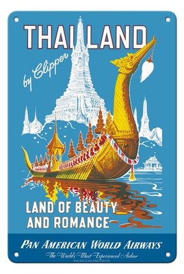 Pacifica Island Art Thailand by Clipper - Pan American 12''L x 8''W, Multi