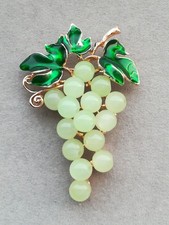 Weintrauben Brosche Gold Helle Weiße Trauben Tafeltrauben Weinreben Weinbeeren