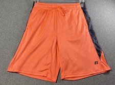 Russell Boys Orange Athletic Basketball Shorts With Elastic Waist XXL 18