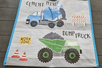 NEW XL TJ Maxx Work Zone Viral Reusable Eco Tote Shopping Gift Bag Trucks Boy