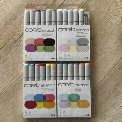 Copic Sketch .too Lot Of 4 - 24 Markers Total New