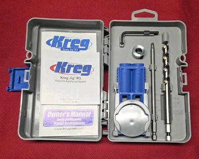 NEW Kreg Jig R3 Pocket Hole System w/Drill Bit, Depth Collar, Driver Bit & Case