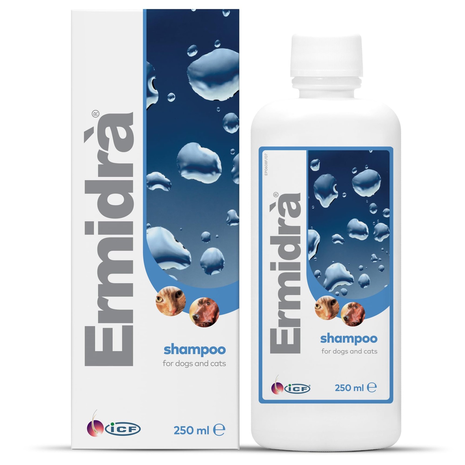 ICF | Ermidra Dog Shampoo For Itchy Skin Relief | 250 ml (Pack of 1), White