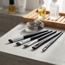 5Pcs Synthetic Eyebrow Eyeliner Brush Set Precision Eye Makeup Tools