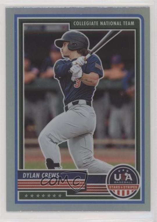 2023 Panini USA Baseball Stars & Stripes Silver Prizm Dylan Crews #64 09wc