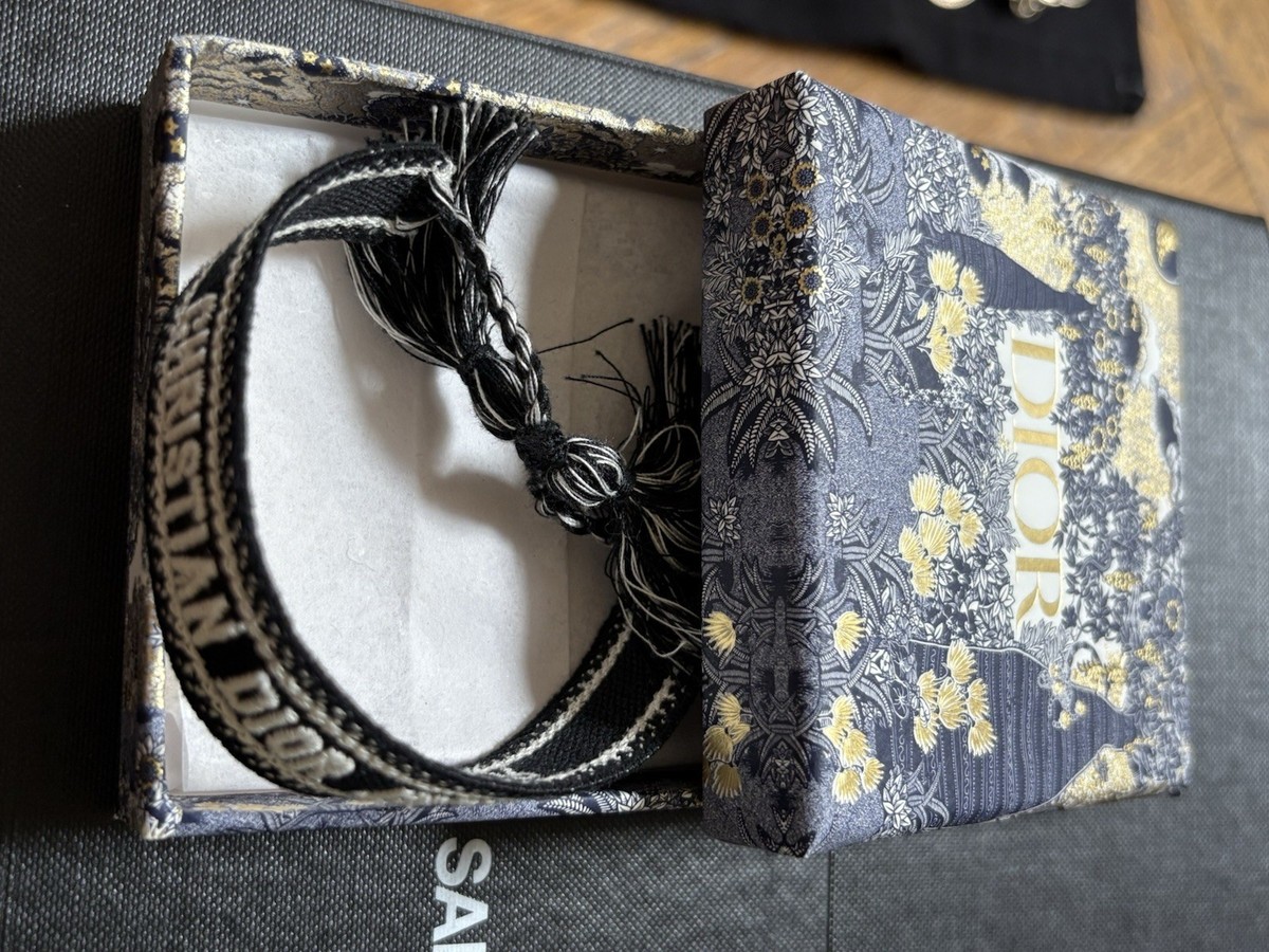 Christian Dior J'ADIOR Black and White Embroidered Friendship