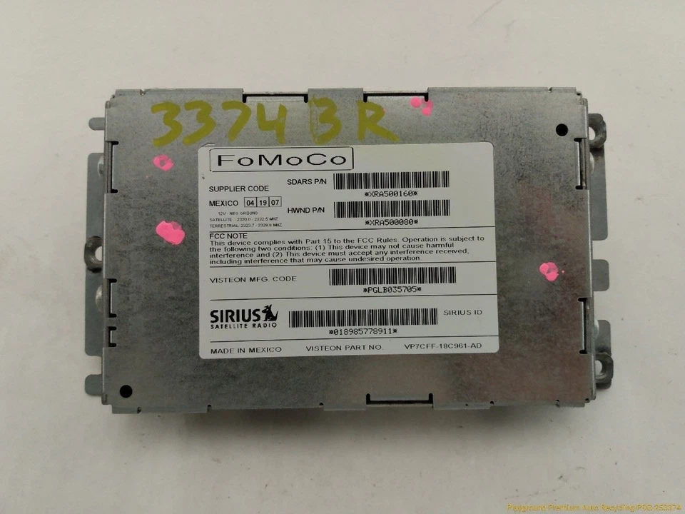 Receptor estéreo de radio satelital Land Rover LR3 Sirius compatible con 2007-2011 07 08 09 10 Foto 2 de 4