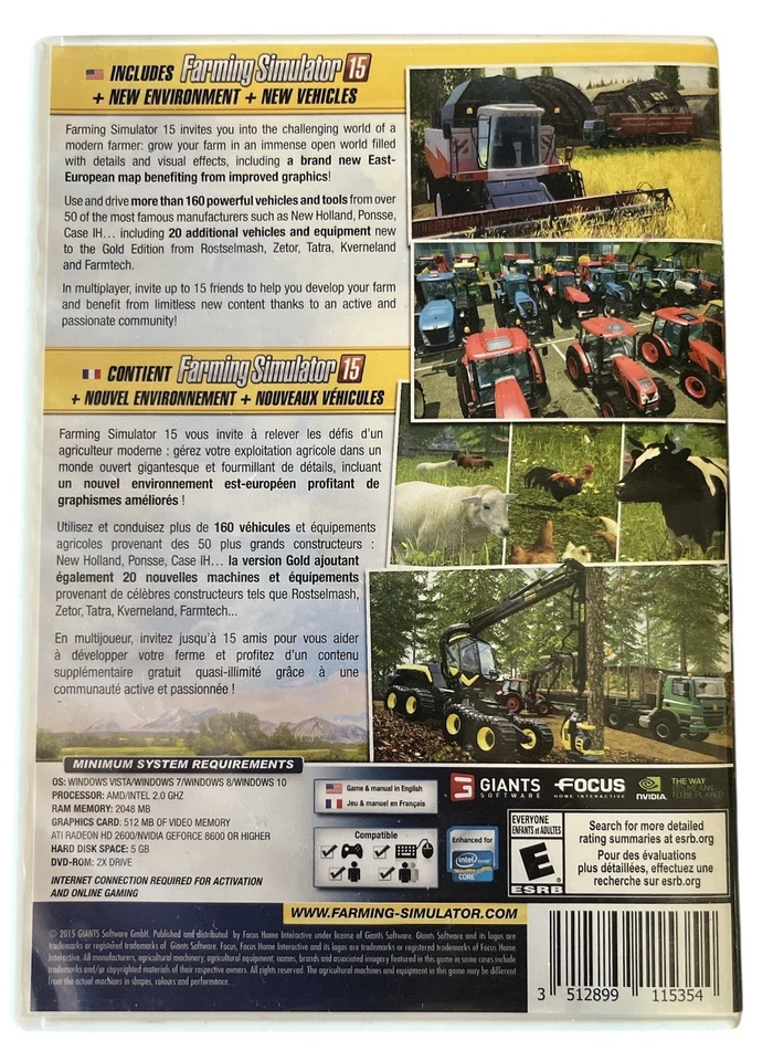 Farming Simulator 15  Gold Edition PC,DVD-ROM  2015 With Manual - Image 2 of 4