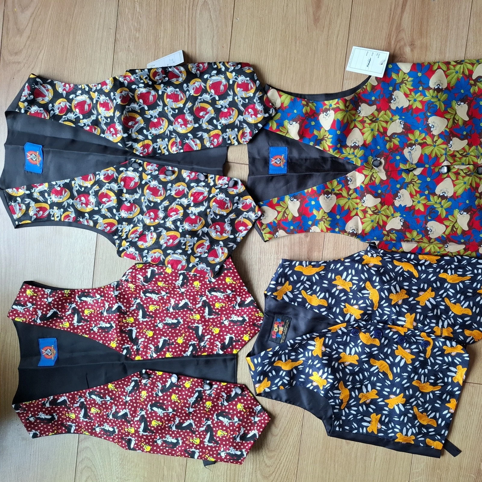 kids 4-5y Vintage Looney Toons Waistcoats, fun novelty retro