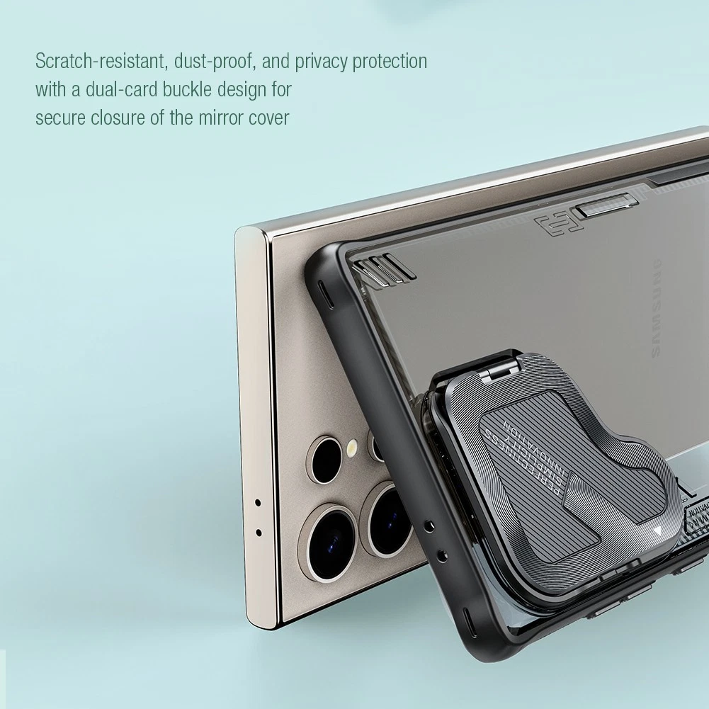Nillkin Clear Flip Cover Camera Lens Stand Case For Samsung Galaxy S25 S24 Ultra - 第 14/32 张图片