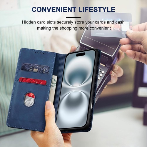 Jasonyu Cover for iPhone 16 Flip PU Leather Case, Book Wallet Cover - Picture 5 of 8