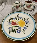 Vintage Stangl Pottery "Country Garden" 6 Piece Dish Set Hand Painted Excellent
