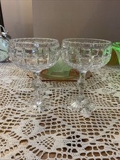 Set Of 2 Crystal Champagne Coupes/ Glasses