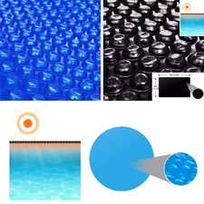PE Solar Pool Film Floating Round Rectangular Bubble Padding Pool Cover Sheet UK