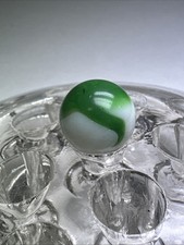 225 Vintage Peltier Glass Green Peerless Patch - .62" Mint