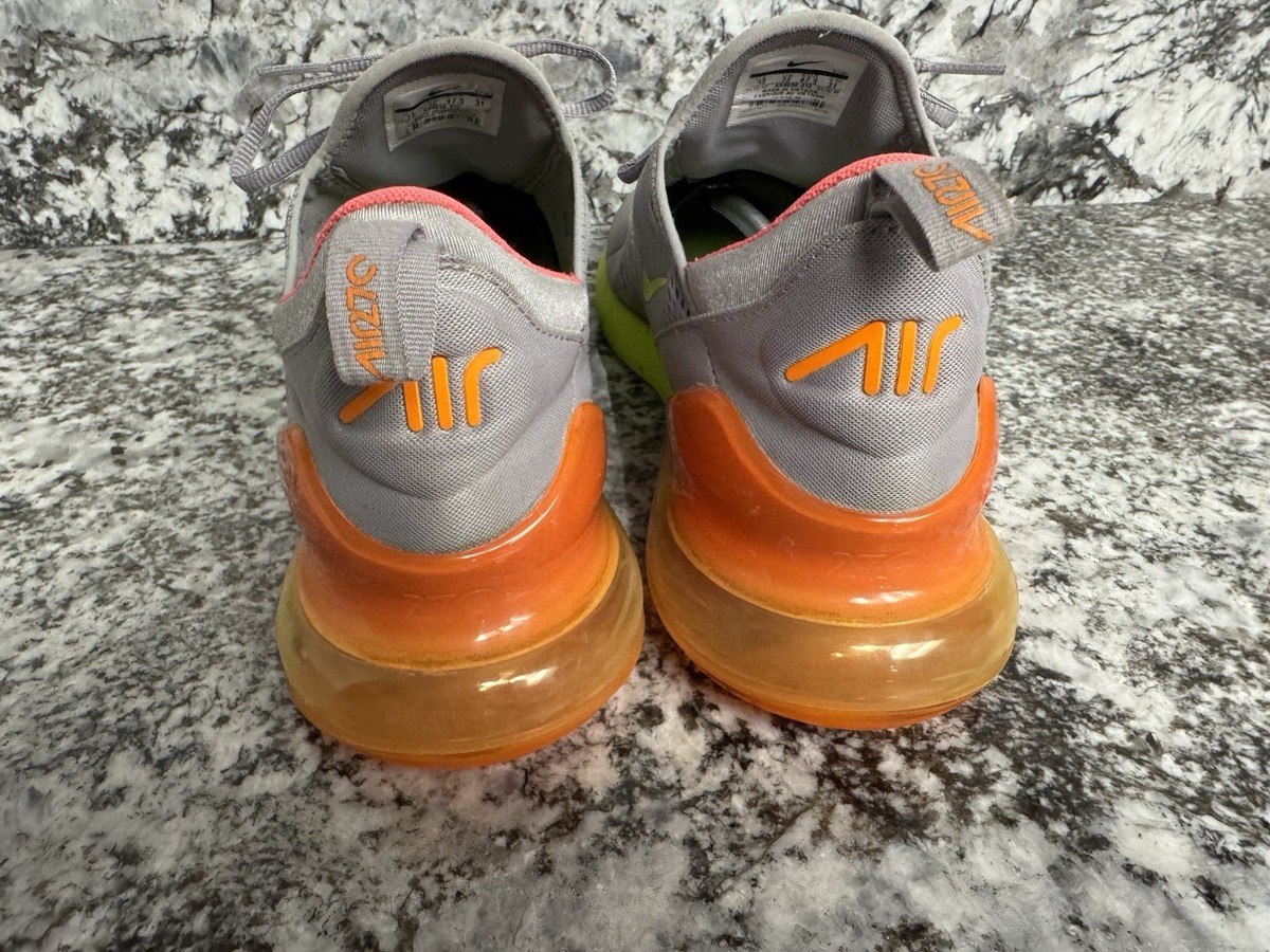 Nike Air Max 270 Mens Size 13 Gray Volt Orange Running Shoes Sneakers Basketball Amazon.com: NIKE Air Force 270 Mens Ah6772-007 Size 12, Grey  main image 3