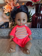 Vintage Black German Little Girl Baby Doll Dark Skin Ethnic Doll