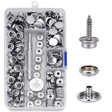 CENOZ 150 PCS Canvas Snap Kit Tool, Metal Screws Snaps Marine Grade 3/8" Sock...