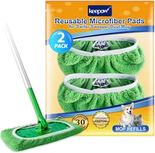 Reusable Microfiber Mop Pads for Swiffer Sweeper Mop, Washable Wet Pad Refills f