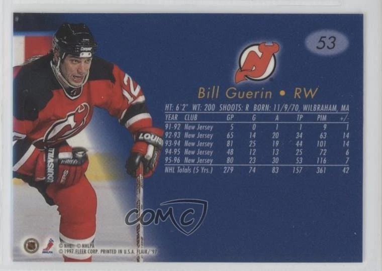1996-97 Flair Bill Guerin #53 - Image 2 of 2