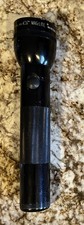 MAG-LITE 2 D Cell Black Flashlight 10in Made In The USA. Tested & working. 
